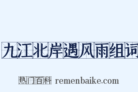 九江北岸遇风雨组词是什么意思的图片